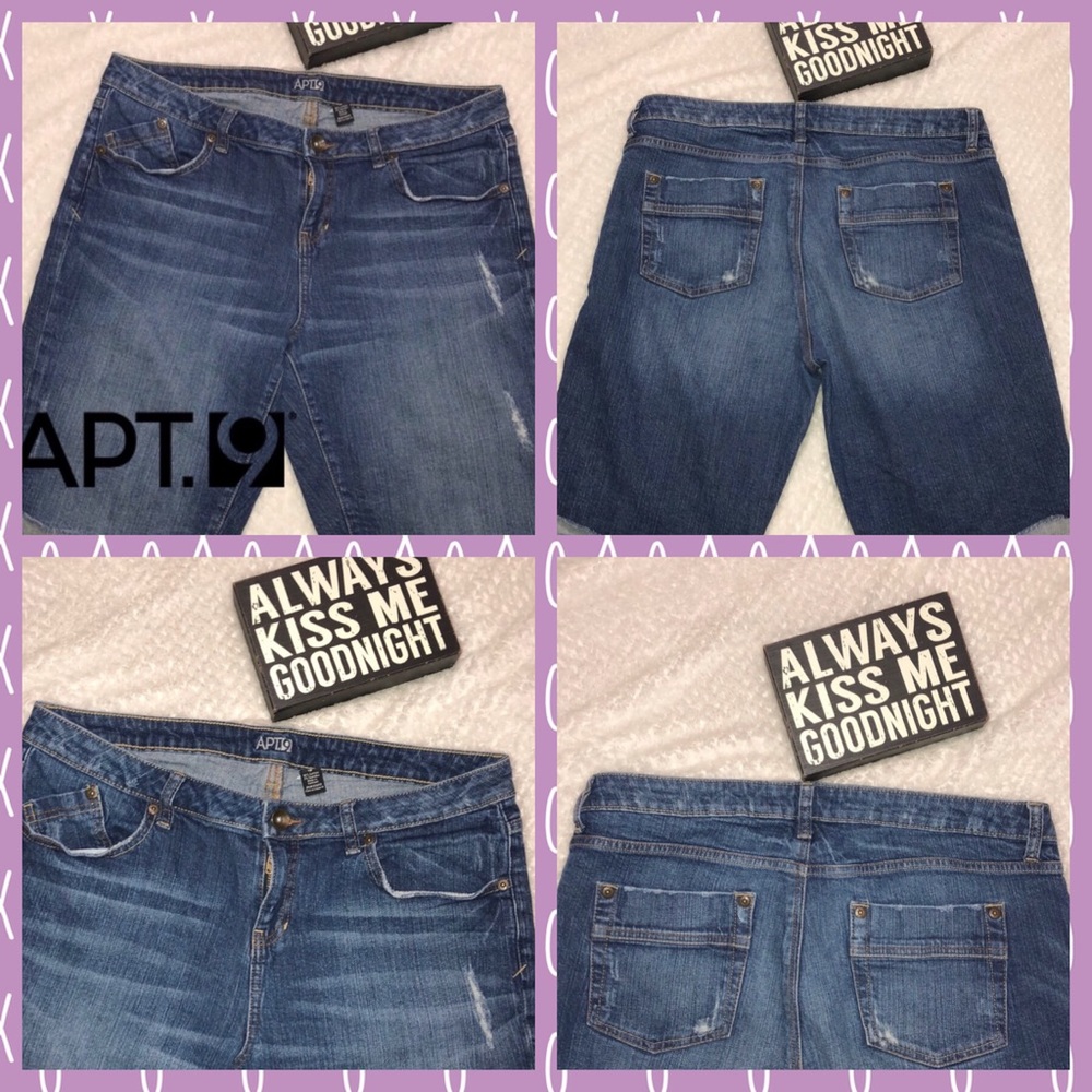 APT.9 woman’s denim bermuda shorts